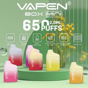 Lo nuevo Vapen Box Mini Dispositivo Vape desechable Pluma 650Puffs Precargado 2 ml Pods Bobina de malla Portátil Bang Caja pequeña BC650 Vapor e Cigarrillos Vaporizadores