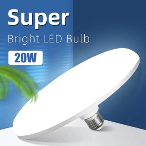 Nueva lámpara LED LED LED LED LED LED E27 UFO Lámpara LED plana 20W White Pure White para iluminación del hogar