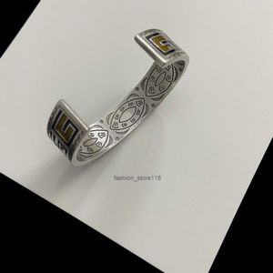 Nueva pulsera de esmalte pareja Pulseras Diseñador Siver brazalete F