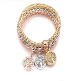 Nouvelle chaîne de maïs européenne et américaine pour le bracelet shambala diamants pop-corn threecolor life flower bracelet bijoux 3641119