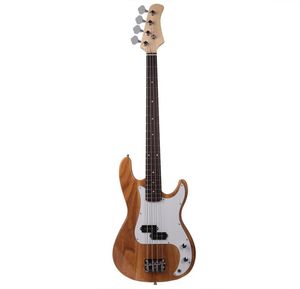 Nuevo exquisito Burlywood 4String Electric Bass Guitar Burning Fire Style Ship de USA3426277