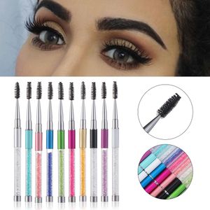 Nouveau pinceau à cils strass réutilisable Mascara baguette applicateur sourcil spirale baguette greffage peigne Extension de cils outil de maquillage