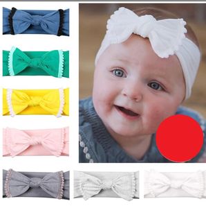 Diadema con nudo recortado para bebé, bandas elásticas para la cabeza con lazo, diadema de algodón con nudo de mariposa, accesorios para el cabello para niñas y niños