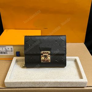 New Fashion Classic French Brand Designer Wallet Men Women Leather Willet con un bolso de monedas de órgano con cremallera Dos pegatinas y seis capas de tarjetas de crédito tamaño 11.5 x 8.5 x 4 cm