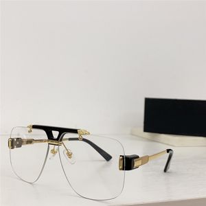 Nuevo diseño de moda para hombres, gafas ópticas 887, montura piloto sin montura, patillas de metal, estilo vanguardista y generoso, gafas transparentes de alta gama