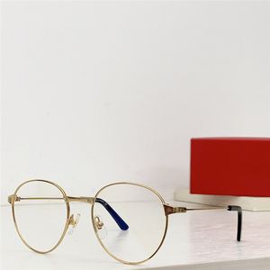 Nuevo diseño de moda gafas ópticas 0405 redondo K marco dorado forma retro estilo simple y elegante gafas versátiles con caja que puede hacer lentes recetados