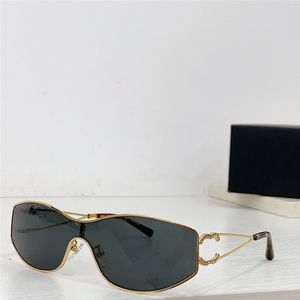 Nouveau design de mode lunettes de soleil bouclier 4073-B monture métallique pilote lentille une pièce style simple et populaire lunettes de protection UV400 en plein air