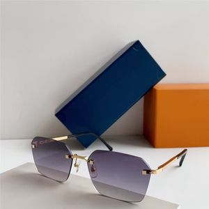 Nouveau design de mode lunettes de soleil carrées Z1706U exquis cadre en métal sans monture moderne style minimaliste populaire polyvalent extérieur uv400 lunettes de protection