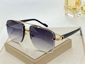 lunettes de soleil design de mode 0982 simple carré sans cadre cristal cadre de coupe pop protection d'été en plein air uv400 lunettes en gros
