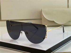 Nuevas gafas de sol de diseño de moda 222 lentes de una sola pieza sin montura estilo simple y moderno gafas de protección uv400 versátiles para exteriores