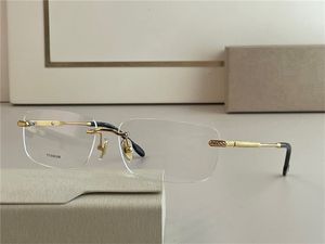 Nouveau design de mode titane lunettes optiques cadre sans monture carré transparent lentille simple polyvalent style d'affaires vente chaude en gros modèle de lunettes 50023U