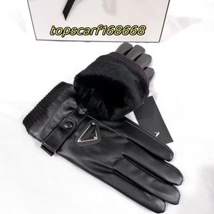 Gants d'hiver en cuir de mouton pour femmes, nouveaux gants de styliste de mode, gants chauds et doux anti-gel à cinq doigts