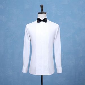 Nouvelle mode marié Tuxedos chemises Tailcoat chemise blanc noir rouge hommes chemises de mariage occasion formelle hommes chemises habillées de haute qualité244N
