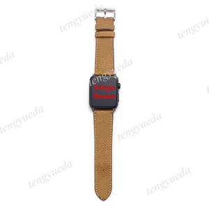 Bracelets de montre de haute qualité à la mode pour 38mm 40mm 42mm 44mm série 6 5 4 3 2 Bracelet de luxe en cuir de haute qualité Bracelet de ceinture de montre