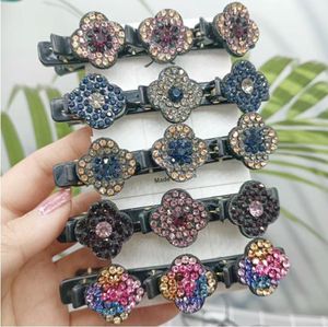 Nueva moda de estilo coreano cinta acryli flores de cristal clips para ni￱a verano dulce lindos golpes laterales barrete el￡stico peinado 1383