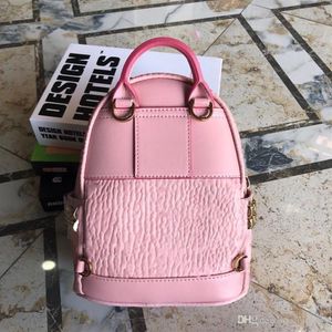 Nuevo bolso de escuela de cuero de moda 20L Belleza de viaje para estudiantes Buena calidad Rosa Diseñadores Mochila para hombre Mini mochila para mujer Fubar888204t