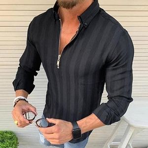 Chemises décontractées pour hommes mode hommes luxe élégant automne robe Slim Fit chemise à manches longues noir blanc jaune rouge1