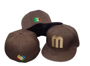 Casquette de Baseball avec lettre M du mexique, style d'été, Gorra bone, marque pour hommes et femmes, unisexe, hip hop, chapeaux ajustés entièrement fermés, nouvelle mode, M-5