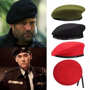 Béret en feutre de laine militaire, chapeaux d'hiver épais et chaud pour soldats de l'armée, chapeau de fête de Camp, nouvelle mode