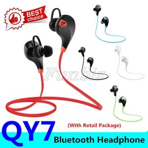 Buetooth Headphone Neckband Noise Cancelling Stereo Headset Sport In Ear QY7 Bluetooth 4.1 Stereo Earbuds Microphone Running Headphones