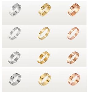 Nouvelle mode en acier inoxydable 18k or bague d'amour avec cristal pour femme bijoux anneaux hommes mariage promesse anneaux femmes femmes cadeau fiançailles