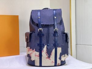 Nouveaux sacs de voyage de mode Sac à bagages Voyage Sac à dos pour hommes et femmes GM MM PM Designer Fashion Fireworks Style Sac à dos en plein air Grande capacité Sac bleu Étui de transport