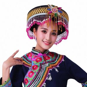 Nouveau fi chinois Miao minorité nationale chapeau femmes livraison gratuite offre spéciale K8GA #