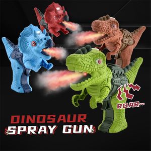 Dinosaur Sound Fire Spray Gun Toy Tyrannosaurus Rex Triceratops Sounds Light Summer Desinfección Desinfección Safe Gun Kids Toys portátiles