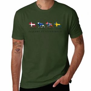 Nouveaux drapeaux de Scandinavie Danemark, Finlande Norvège Suède Elk Moose T-Shirt haut d'été t-shirts pour hommes pack a0js #