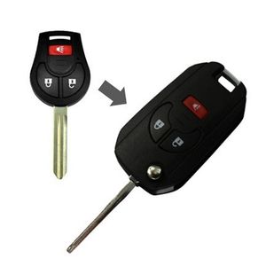Nouveau Flip Pliant Keyless Entry Remote 3 Boutons Car Key Shell Case pour Nissan Juke Cube Rogue Remplacement Key Case Fob313H