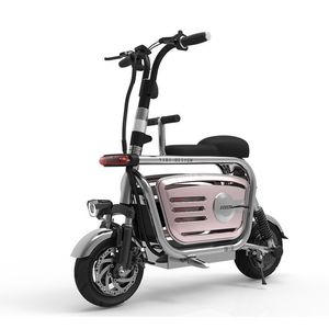 Compact Foldable Electric Scooter, 400W 48V Motor, 80KM Range, Dual Wheel with Parent-Child Design & Hydraulic Shock Absorber