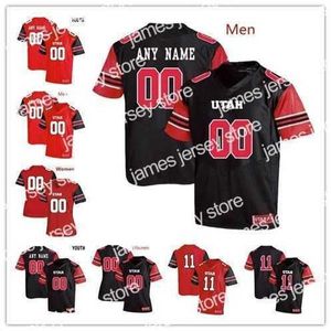 Nouveaux maillots de football Jerseys Custom NCAA Utah Utes College Jersey Tout numéro de nom Paul Kruger cousu football rouge noir de la jeunesse féminine Men 92 Lo Lo