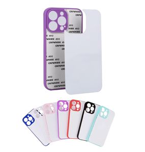 Coques vierges de téléphone de sublimation 2D pour iPhone 13 12 11 Pro Max Mini XR XS X 8 7 Plus avec impression par transfert de chaleur en feuille d'aluminium