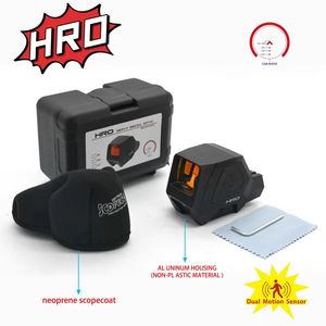 Nouvelle génération HRO Reflex 1x, lunette optique de visée à point rouge avec interrupteur à capteur de mouvement rapide, Base de montage Pic 20mm intégrée