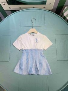 NOUVEAU GILLES PARTY DRIVE DOWN SPLICING DESIGN BABY JURT Taille 90-150 cm Kids Designer Vêtements Summer Princess Robe 24Pril