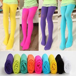 New Girls Collant Collant Leggings Calze Colore opaco Velluto per ragazze Collant Ragazza Collant Bambini Colore caramella Leggings carini Calzini per ragazza