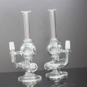 8 pulgadas Mini Glass Bong Hookahs Oil Rig Glass Bubbler Inline to Donut Percolator Water Pipe