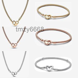 Nouveau bracelet en or coeur boucle collier pour femmes mode luxe fête cadeau bricolage fit bracelets pandora colliers de haute qualité avec boîte 9IEK