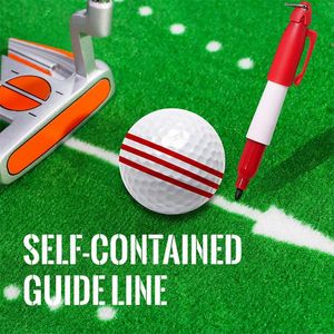 Nueva herramienta de dibujo de línea de golf y marcas de bolígrafos de plantilla de plantilla de plantilla que pone herramientas de marcado de revestimiento