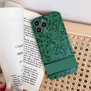 New Green Forest Luxury Designer Phone Case Classic Letter Fashion Brand Antichoc Téléphones Cases Pour iPhone 14 12 13 Pro Max