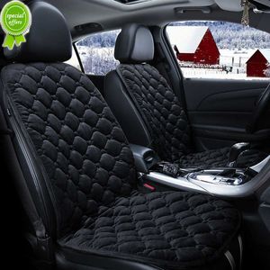 Nuevos cojines negros con calefacción, funda para asiento de coche de invierno, funda para volante de felpa con calefacción de 12 V, almohada para respaldo delantero, Control de calentador, lavadora protectora eléctrica