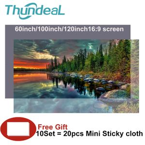 New High Brightness Reflective Projector Screen 60 100 130 inch 16 9 Fabric Cloth Projection Screen for Espon BenQ TD96 Home Beamer