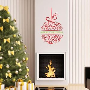 New Hot Christmas Apple Merry Christmas Wall Stickers Decoración para el hogar Europeo y americano al por mayor impermeable extraíble 210420