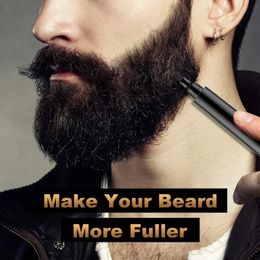 Nouvelle vente chaude barbe garniture kit kit barbe en amplificateur brosse barbe coloriage outils de mise en forme imperméable brun noir crayon crayon homme cosmétique pour