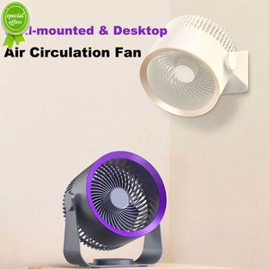 New Household Table Desktop Fan USB Rechargeable Air Circulation Electric Fan 4000mAh Portable Wall Mounted Fan for Home Kitchen