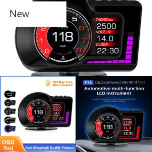 NOUVEAU HUD OBD2 + GPS VOITURE DIGIQUE BADE BIEUX Affichage de la survitesse alarme RPM Température de l'eau Turbo Pression universelle