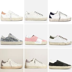New Italy Marque Golden Designer Chaussures Femmes Hi Star Casual Chaussure De Luxe Italie Sneakers Sequin Classique Blanc Do Old Dirty Lace Up Femme Homme Super Star Sneakers Unisexe