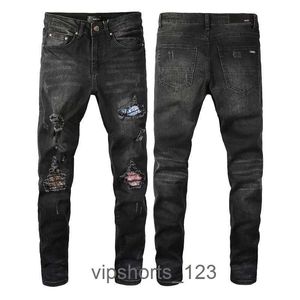 Nouveaux arrivages de jeans de luxe pour hommes, pantalons en Denim de styliste, pantalons à trous, vêtements de motard, offre spéciale, A5FKPurple, 2022