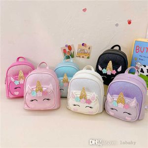 Nueva mochila para niños de jardín de infantes, mochilas bonitas de dibujos animados para niños y niñas, mochila escolar de viaje al aire libre de cuero PU para regalo, 6 colores