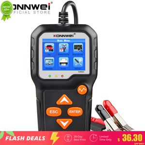 New KONNWEI KW650 Car Motorcycle Battery Tester 12V 6V Battery System Analyzer 2000CCA Charging Cranking Test Tools for the Car